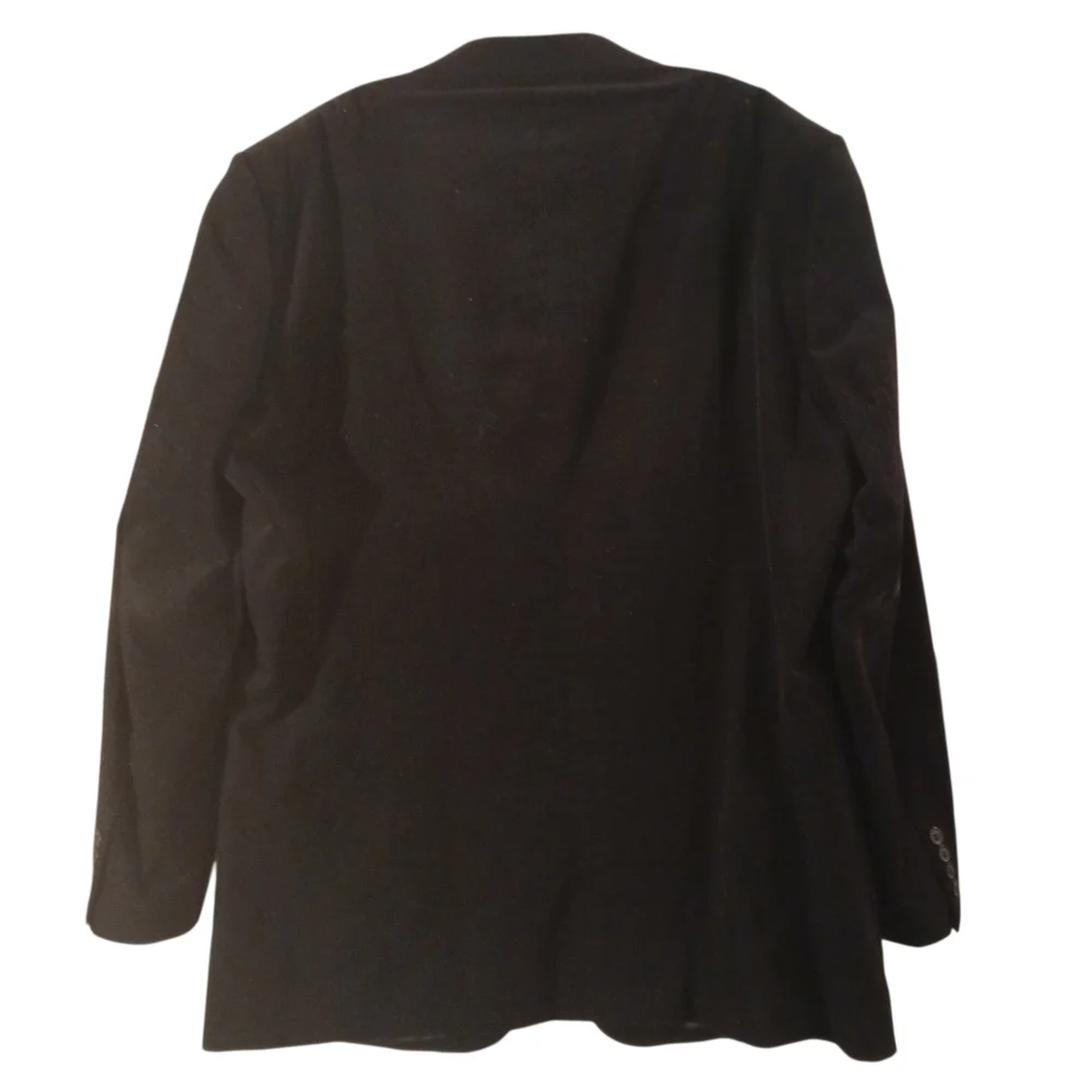 Andrew Fezza Mens Black Corduroy Blazer Sz 44 L